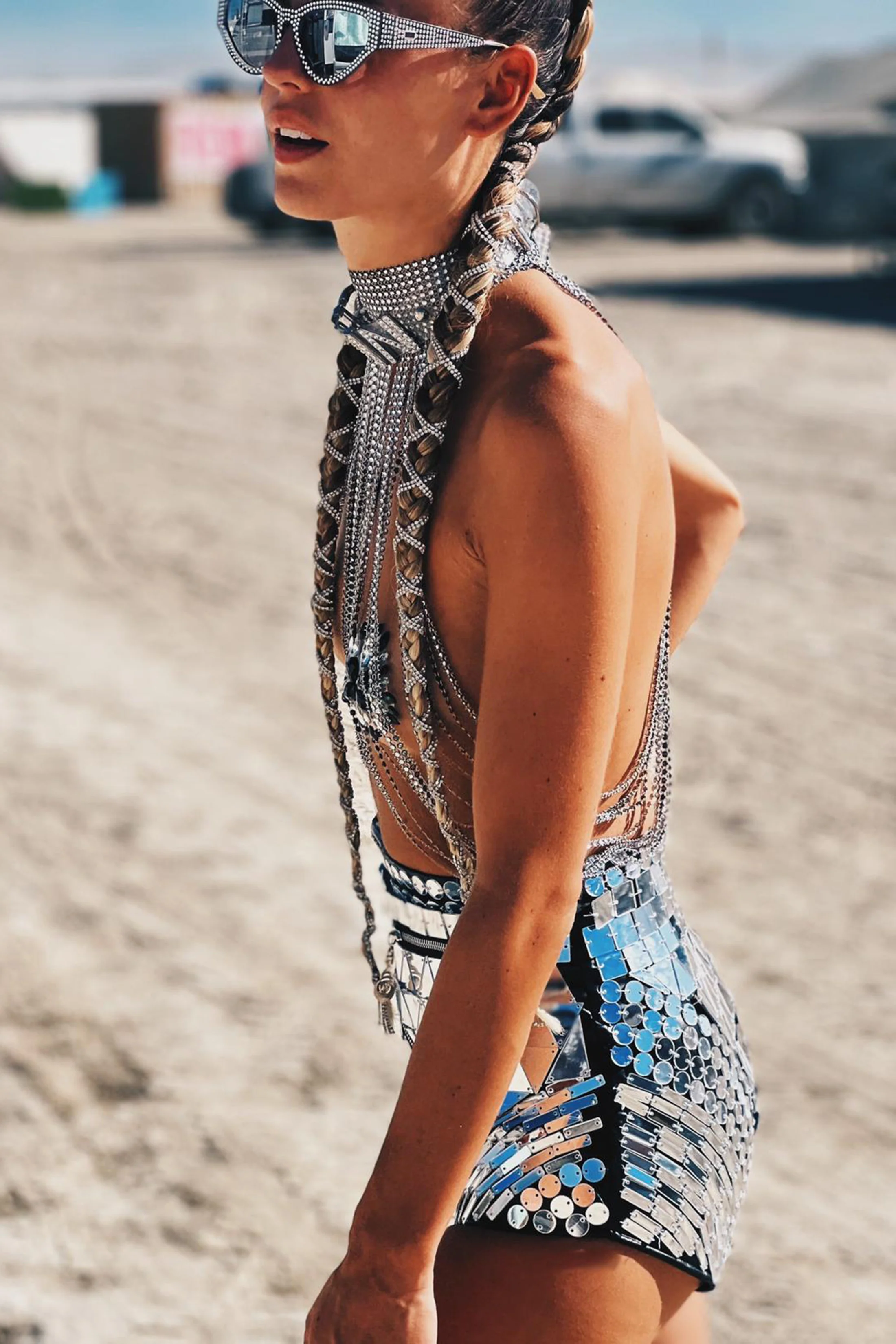 Mirror shorts luxury futuristic - Image 5