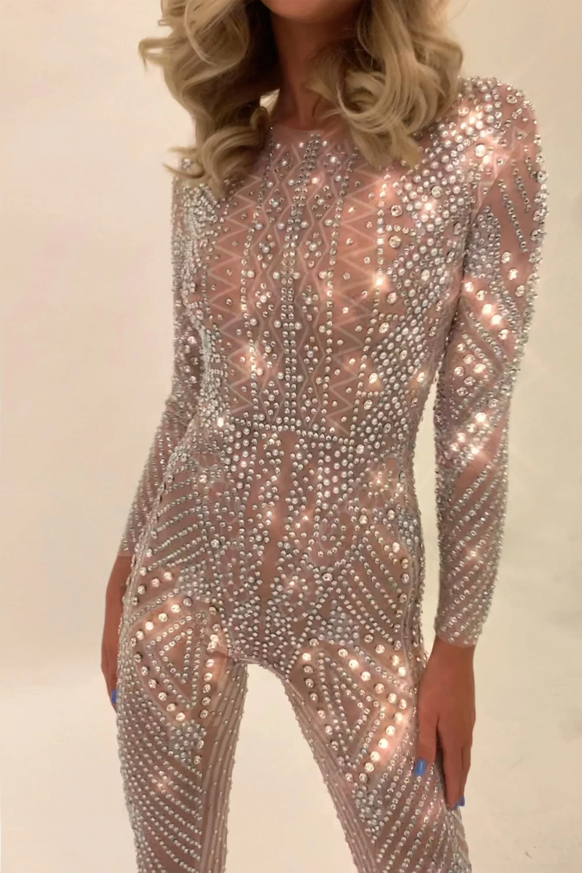 Moa luxury rhinestone jumpsuit - Image 4