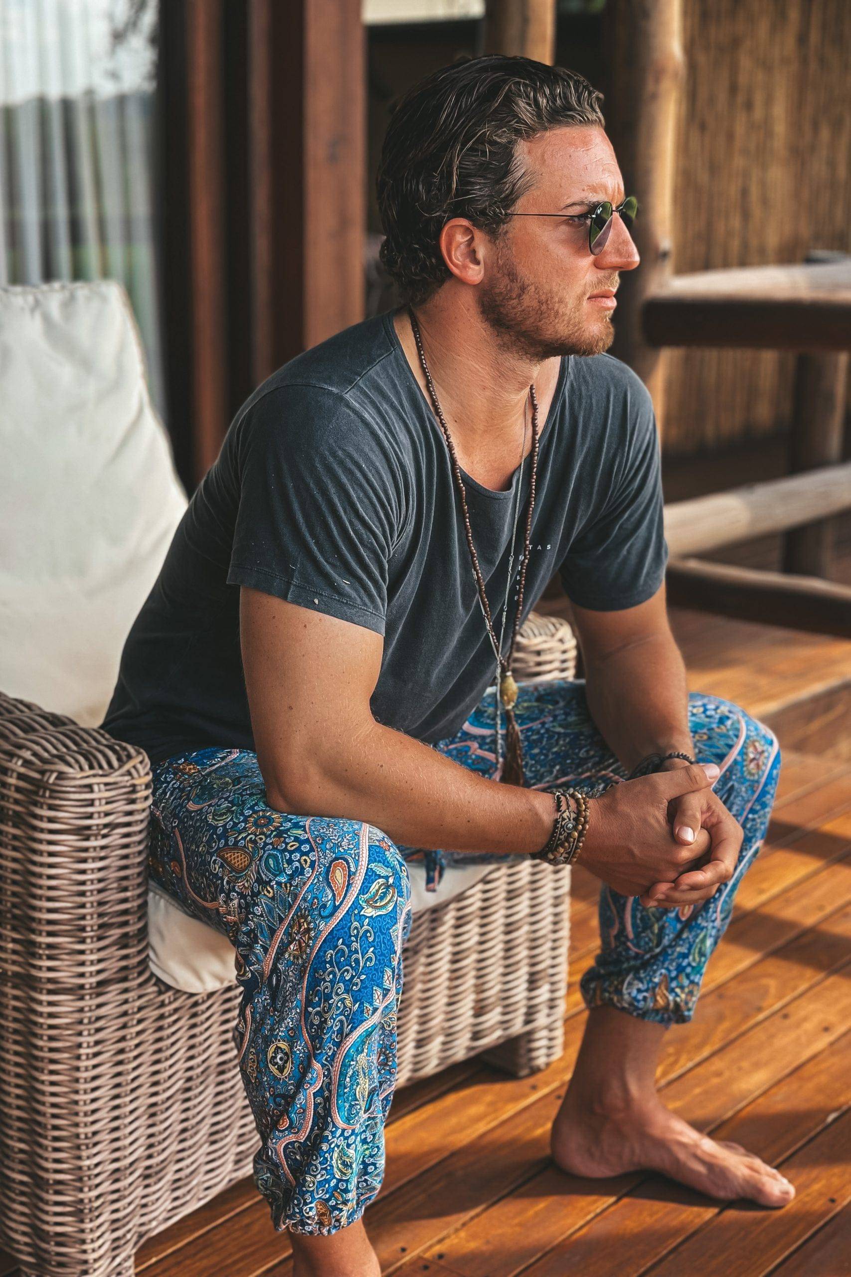 Moremi harness pants blue orchid