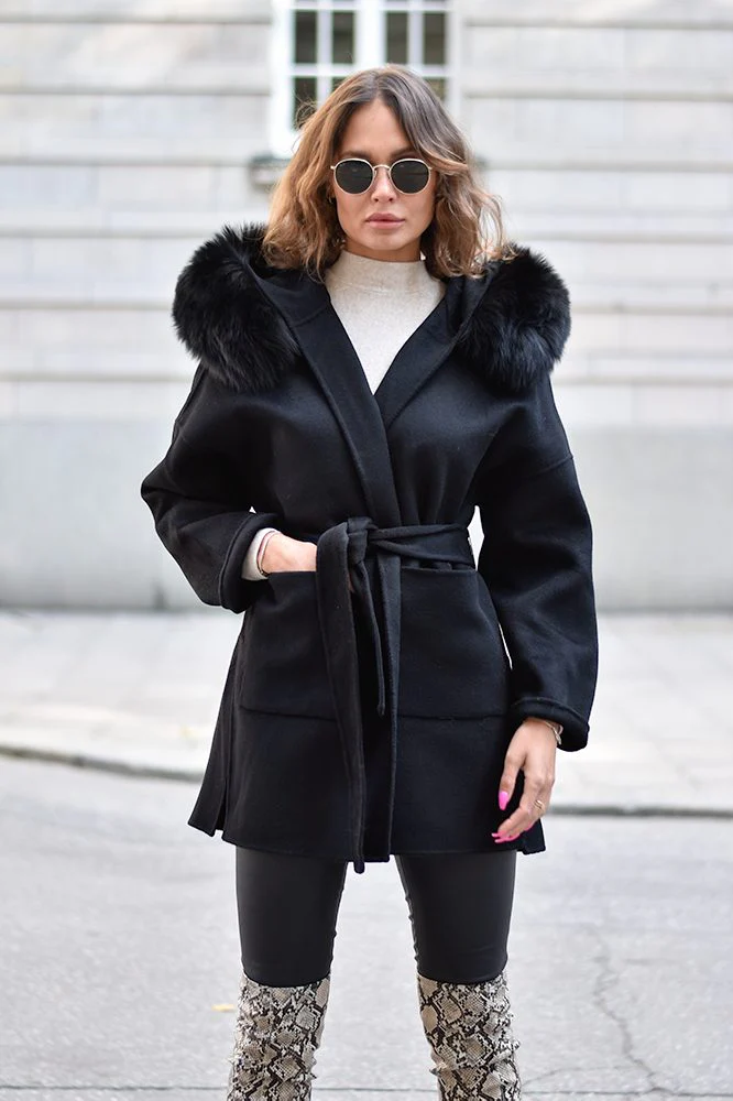 Moscow cashmere coat black