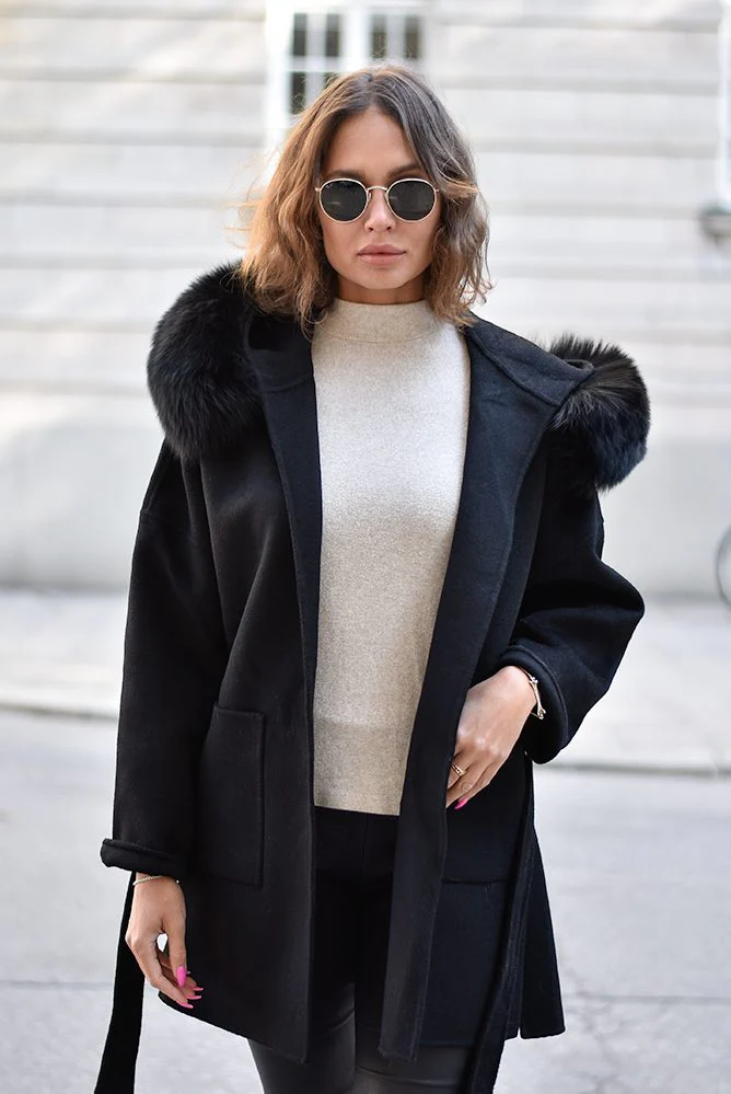 Moscow cashmere coat black - Image 5