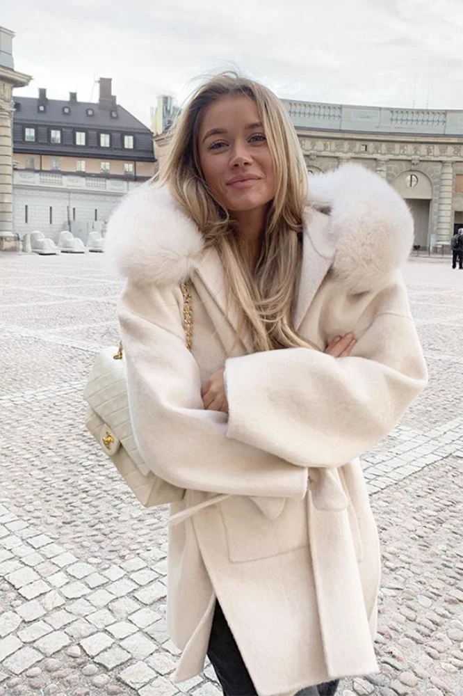 Moscow cashmere coat nude - Image 10
