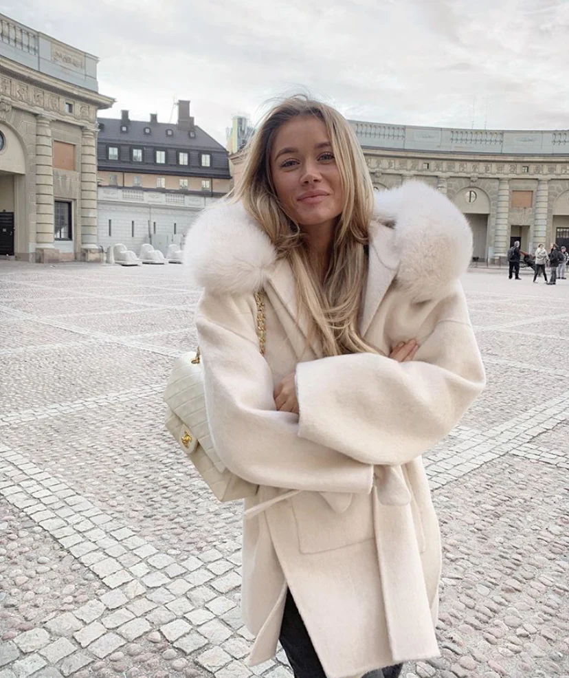 Moscow cashmere coat nude - Image 3