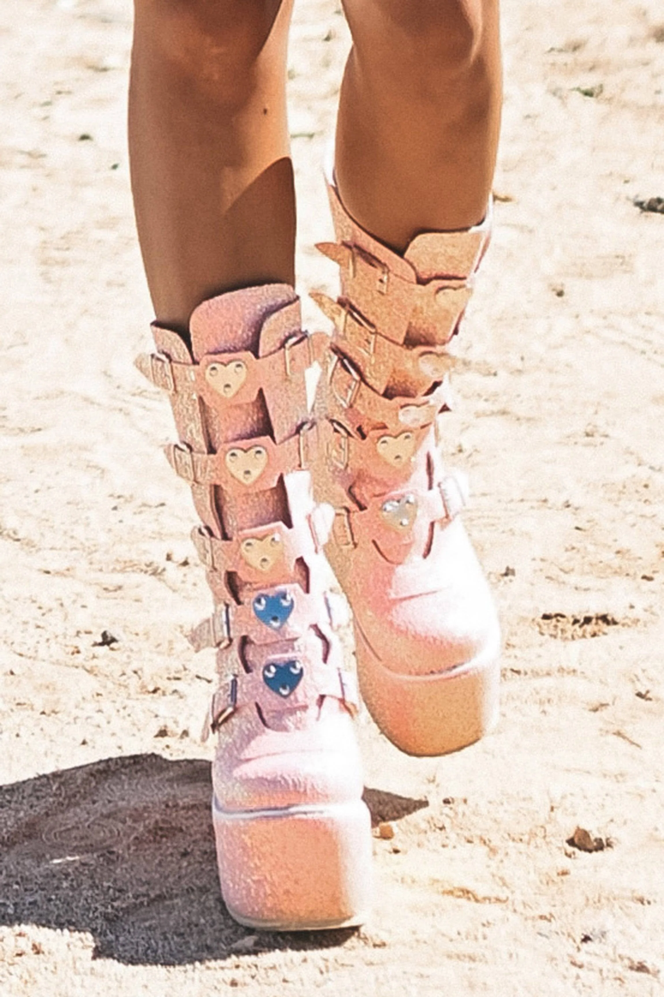 Ruby platform boots glitter pink - Image 5