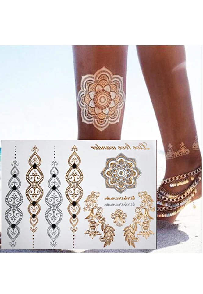 Temporary tattos gold