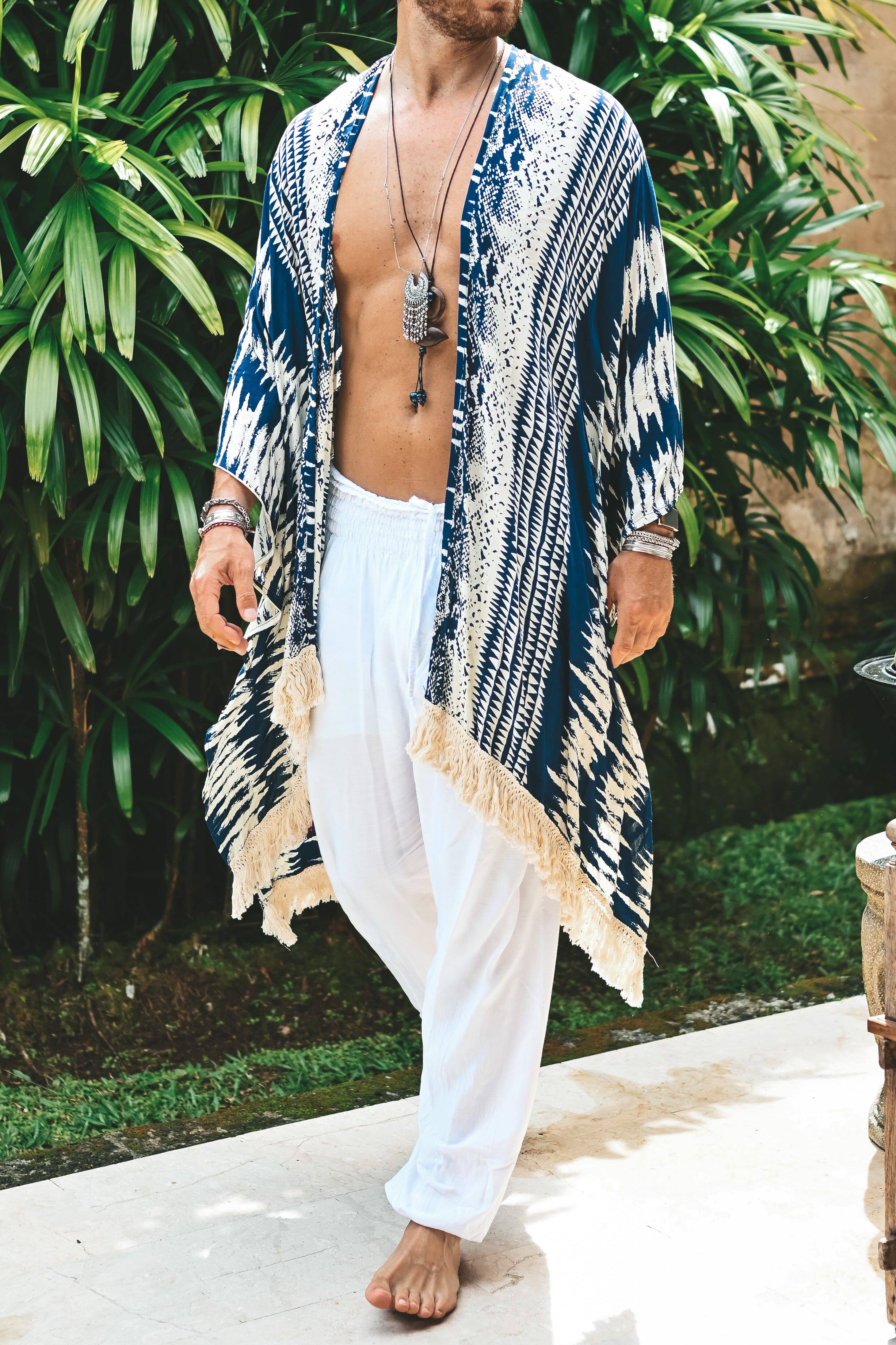 The Amondari Fringe Kimono blue - Image 18