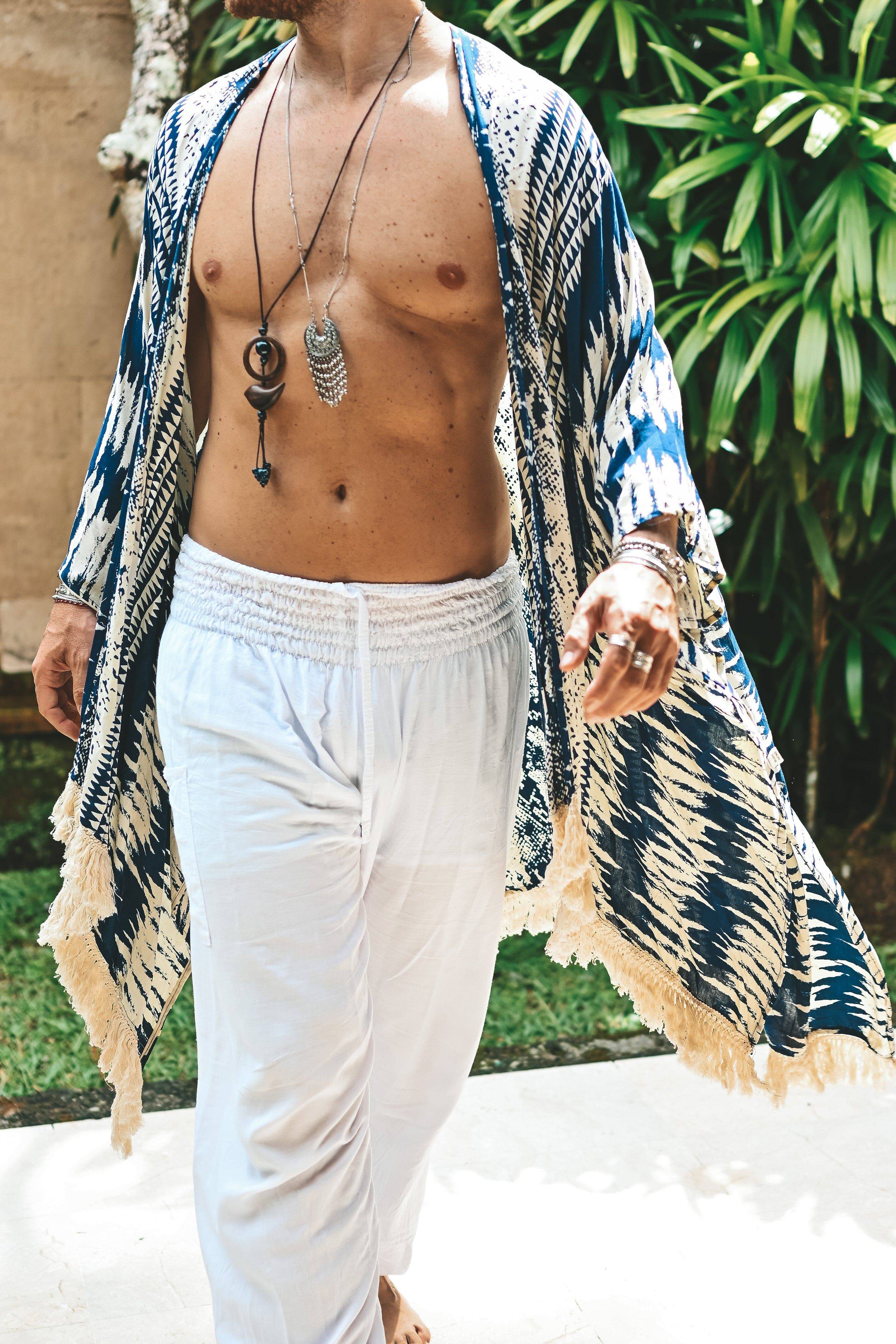 The Amondari Fringe Kimono blue - Image 20