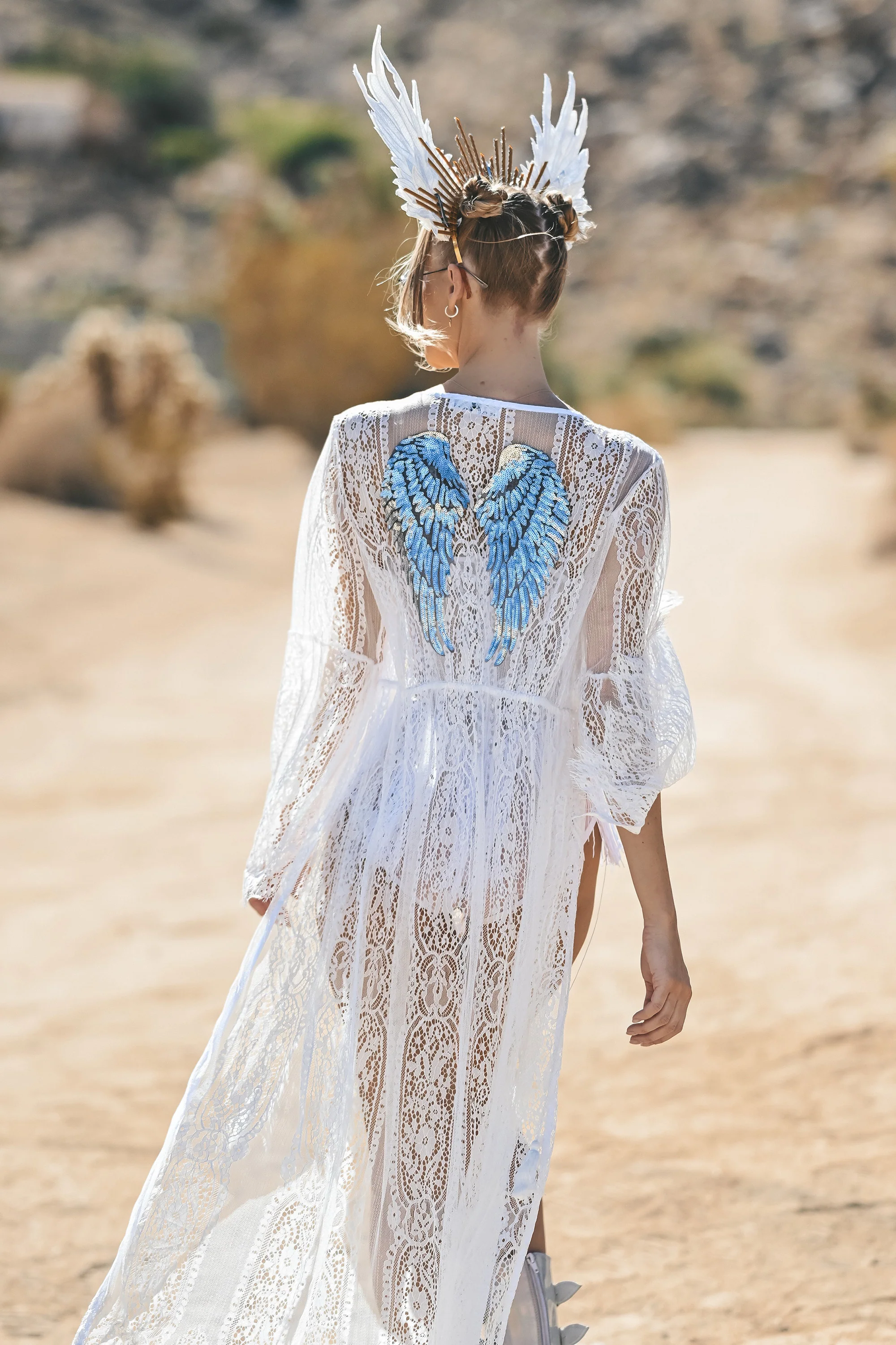 Victoria lace wings kimono white - Image 6