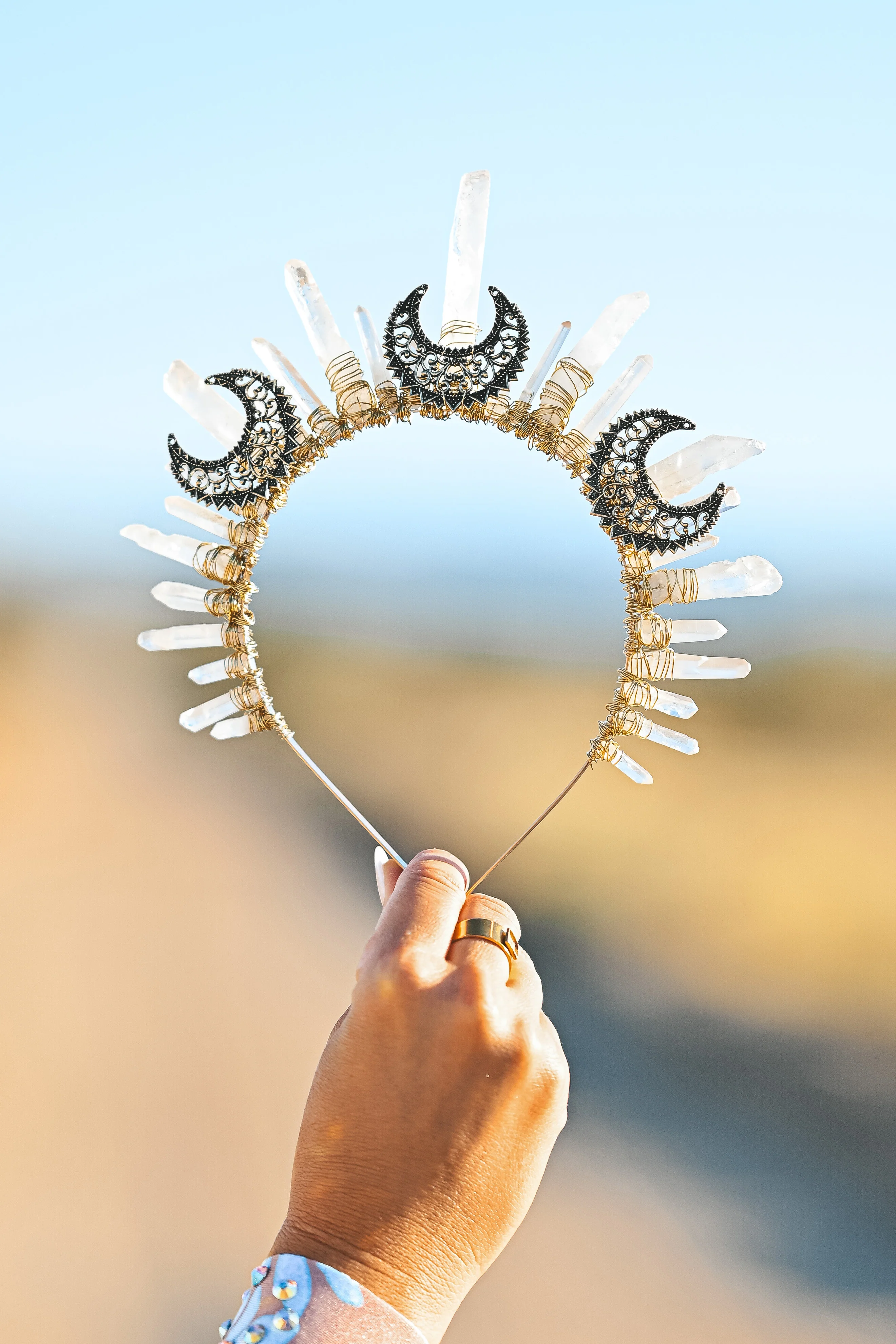 Zelma crystal head crown tiara - Image 6